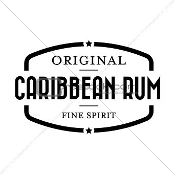 Caribbean Rum vintage stamp