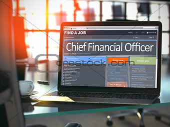 Chief Financial Officer Job Vacancy. 3D.