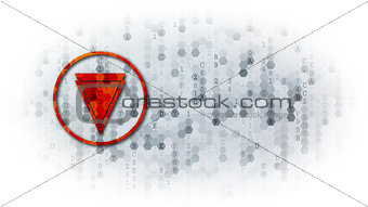 Verge - Symbol on Dark Digital Background.
