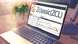 The Dynamics of Cost of ZCLASSIC onLaptop Screen. Cryptocurrency