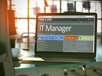 Job Opening IT Manager. 3D.