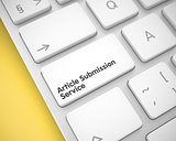 Article Submission Service on the White Keyboard Key. 3d