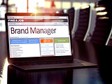 Job Opening Brand Manager. 3D.