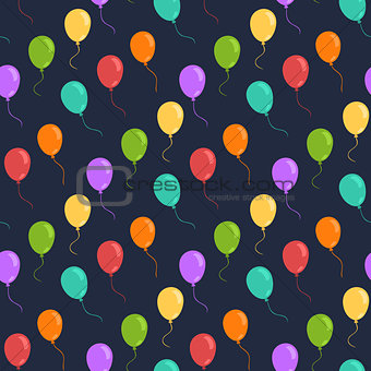Ballons seamless vector pattern.
