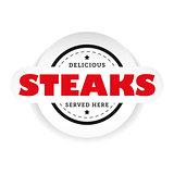 Steaks vintage stamp sign