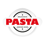 Pasta vintage stamp sign