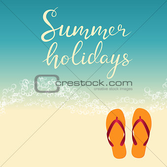 beach summer holiday template for flyer