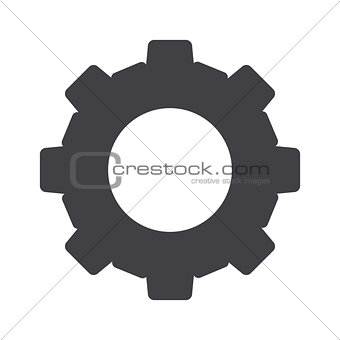 settings icon on white background - Vector icon