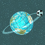 football soccer ball planet earth championship