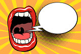 Open mouth comic balloon