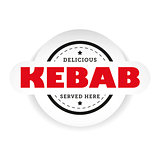 Kebab vintage stamp sign