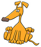 funny yellow dog cartoon comic character