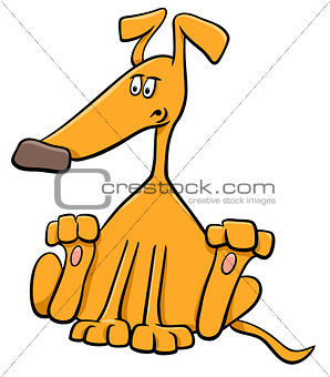 funny yellow dog cartoon comic character