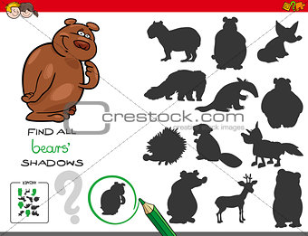 shadows game with bear characters