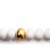 white eggs and Golden egg