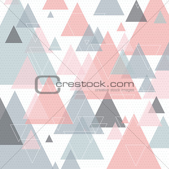 Scandinavian style abstract triangular art 