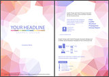 Leaflet Template with Triangular Background