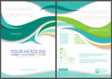 Flyer Template with Waved Stripes