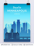 Minneapolis famous city scape.