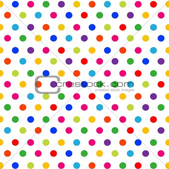 seamless pattern colorful polka dots background