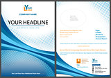 Blue Abstract Graphic Design for Leaflet