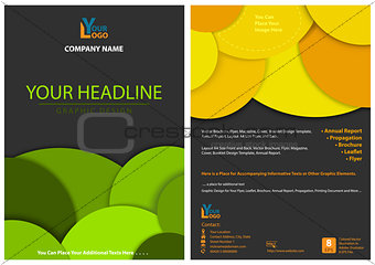 Abstract Graphic Leaflet Design with Circles