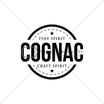 Cognac vintage stamp sign