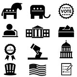 Election and voting icon set
