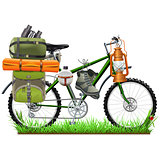 Vector Camping Bicycle