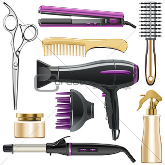 Vector Hair Styling Icons