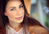 Beautiful brunette woman