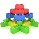 Toy for children, colorful castle construction