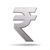 Rupee Currency Icon Isolated on white