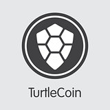 Turtlecoin Cryptocurrency. Vector TRTL Web Icon.