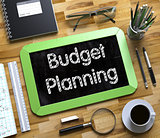 Small Chalkboard with Budget Planning Concept. 3d