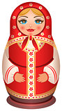 Traditional national painted wooden of Russian doll
