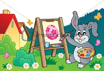 Easter bunny painter theme 3