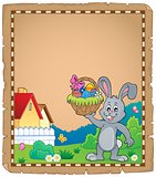 Parchment with Easter bunny topic 1
