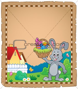 Parchment with Easter bunny topic 1