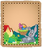 Parchment with Easter bunny topic 2