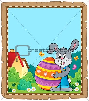 Parchment with Easter bunny topic 6