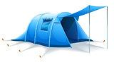 Touristic camping tent