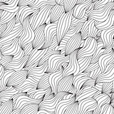 Seamless pattern with abstract waves. Zentangle inspired style. Coloring book page for adults and older children.