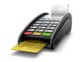 Bank terminal for payments by card processing