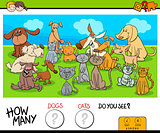 counting cats and dogs educational game
