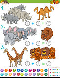 maths addition educational game with animals