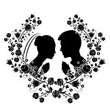 wedding silhouette with flourishes 7