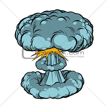 Image 7497653: Nuclear explosion isolated on white background from