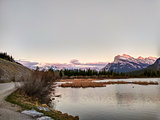 Vermillion Lakes in Banff National Park at sunset, Alberta, Canada