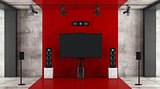 Red and black home cinema system